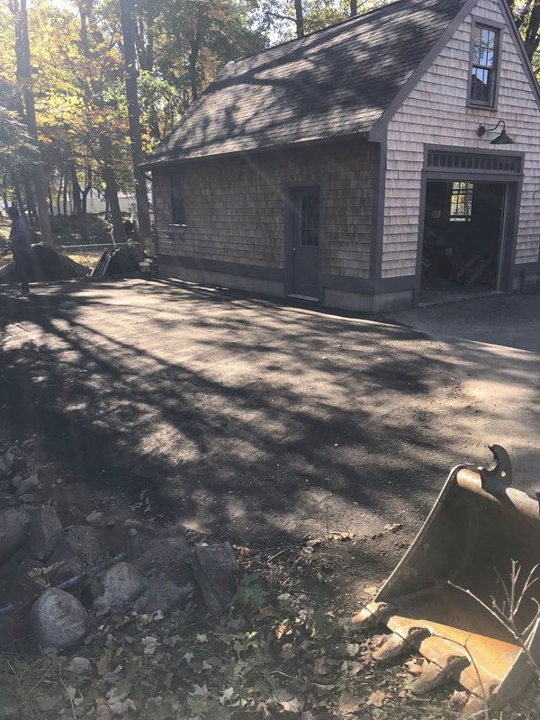 Smooth graded parking surface - After